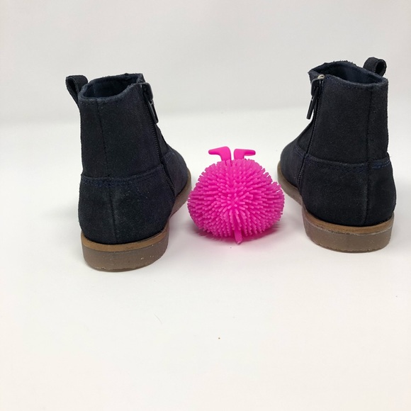 2/$30 Zara Kids Leather Navy Studded Boots Sz 6.5 - Picture 7 of 8